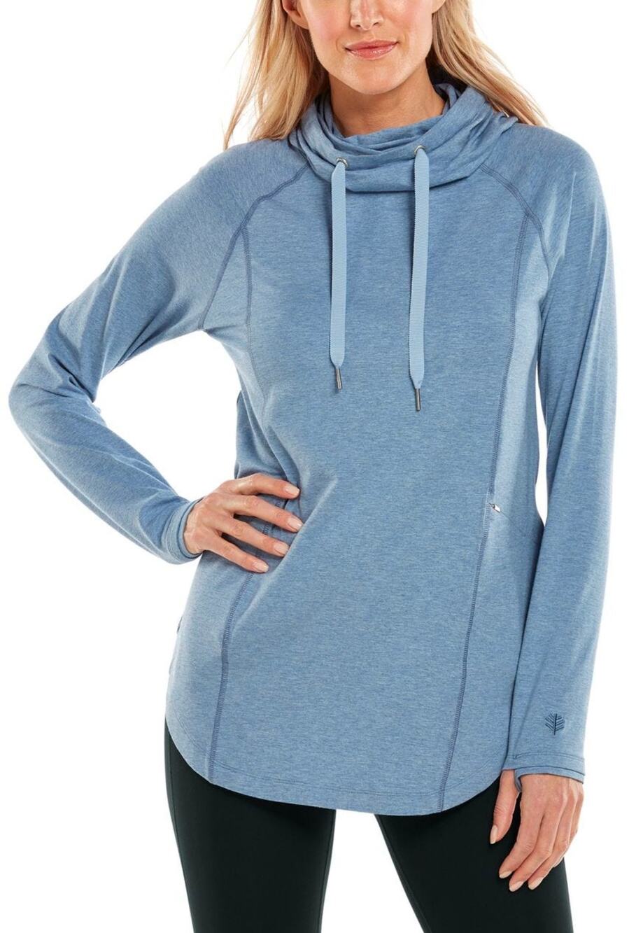 Coolibar LumaLeo Pullover Light Blue Hoodie XS